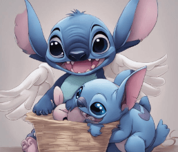 Fan Art:6vroy9fnrri= Stitch and Angel