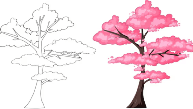 Outline:9rcxbm3ewjc= Cherry Blossom Tree Drawing