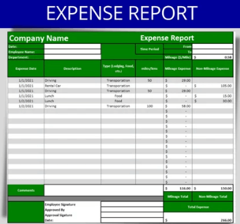 Printable:84iimnde1mu= Expense Report Template