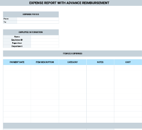 Printable:84iimnde1mu= Expense Report Template